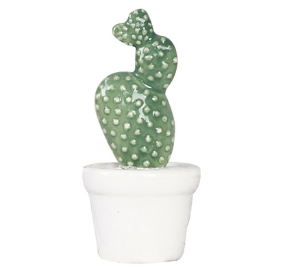 Ceramic Cactus Decorative Piece and Faux Plant