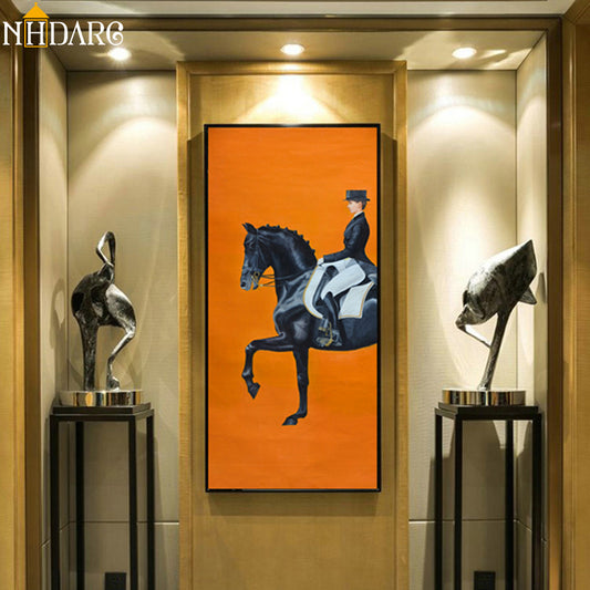 European Royal Equestrian Oil Painting Canvas Wall Art