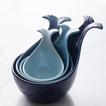 Jingdezhen Ceramic Irregular Bowl Set with Handles