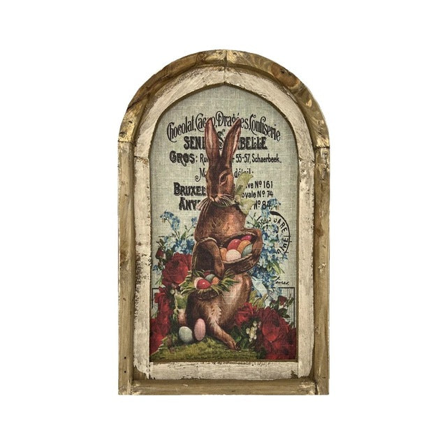 Easter Bunny Wall Art for Rustic Farmhouse Decor