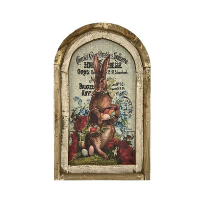 Easter Bunny Wall Art for Rustic Farmhouse Decor