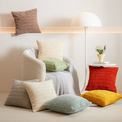 Corduroy Home Sofa Decorative Pillow Cover (Without Filling)