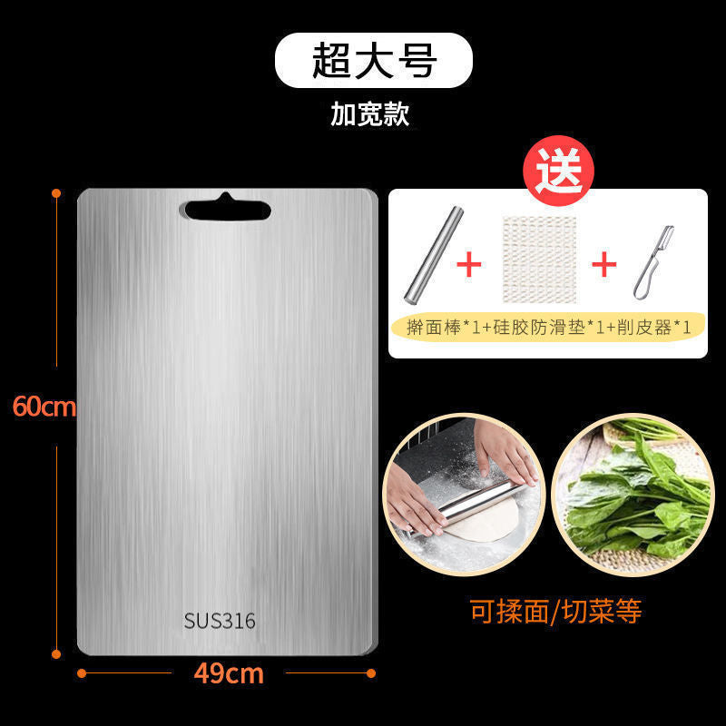 Thick 316 Stainless Steel Cutting Board for Home Use