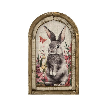 Easter Bunny Wall Art for Rustic Farmhouse Decor