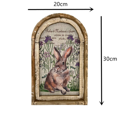 Easter Bunny Wall Art for Rustic Farmhouse Decor