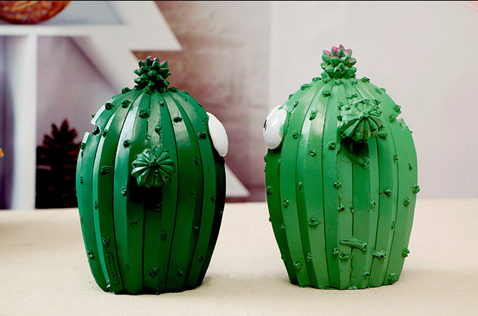 Cactus Piggy Bank Decorative Money Saving Jar