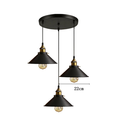 Vintage Loft Edison Pendant Light – Industrial Retro Chandelier for Living Room
