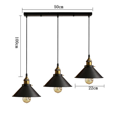 Vintage Loft Edison Pendant Light – Industrial Retro Chandelier for Living Room