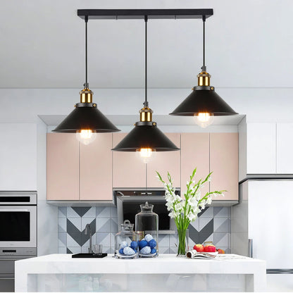 Vintage Loft Edison Pendant Light – Industrial Retro Chandelier for Living Room