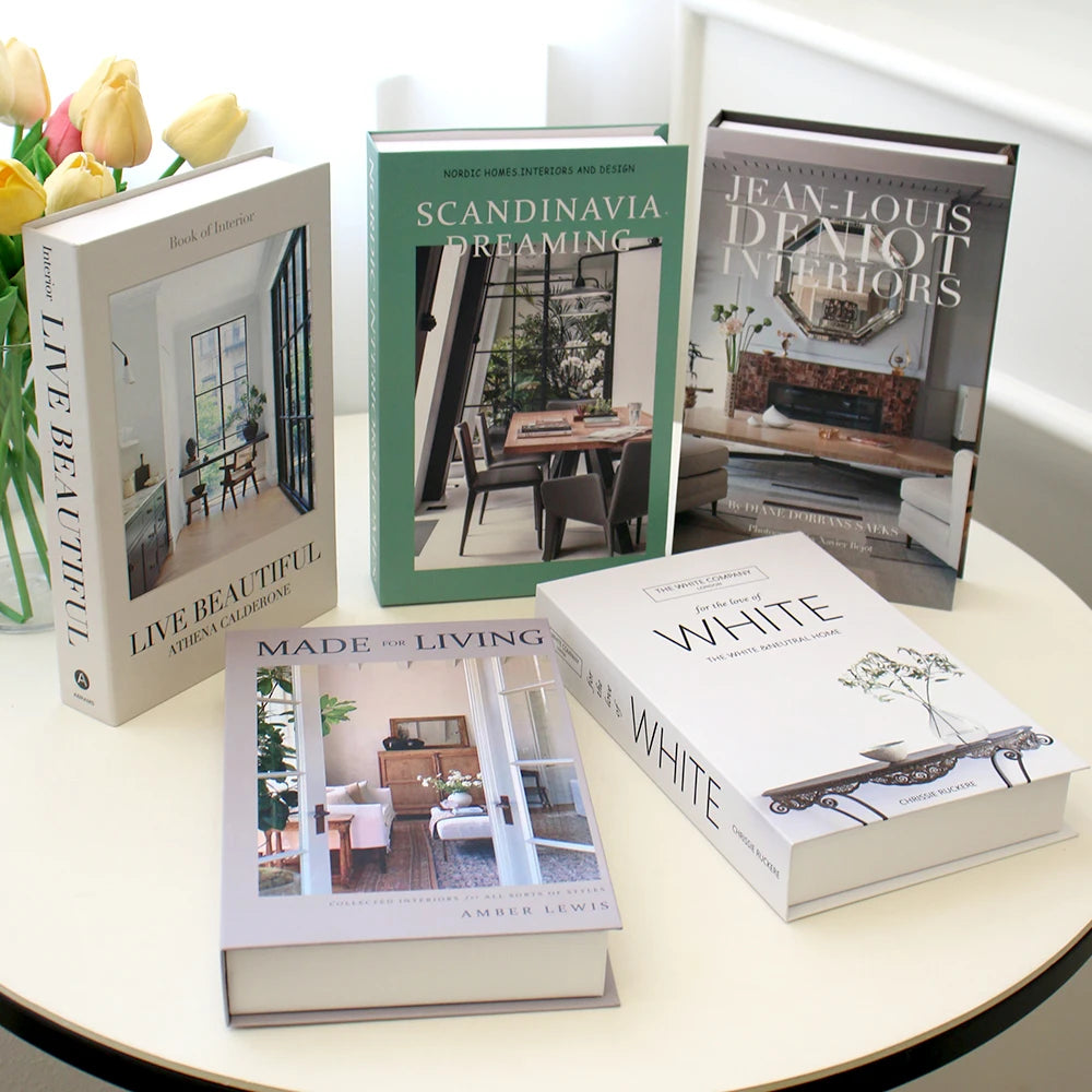 Luxury Decorative Fake Books – Nordic Coffee Table Storage Boxes