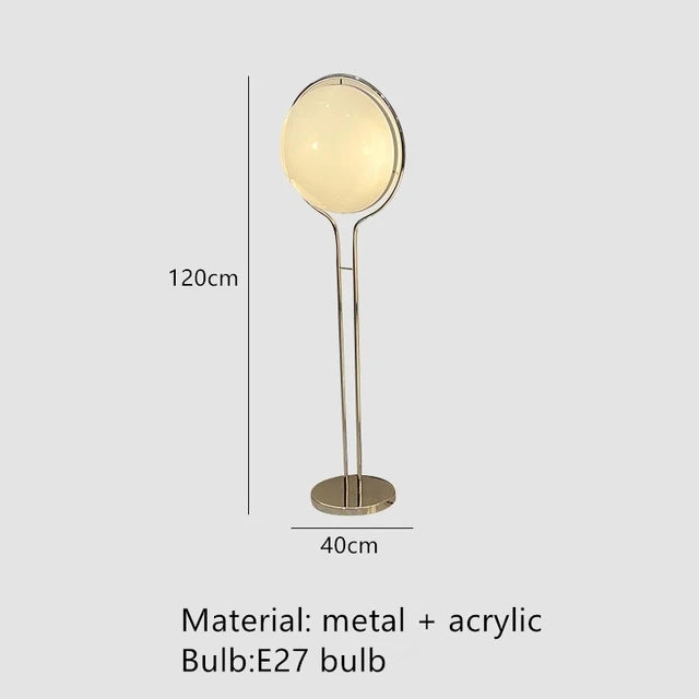 Italy Designer Led Floor Lamp White Ball 2.8 Stand Light for Living Room Hotel Led Chrome Metal Sofa Side Lounge Decoration Lamp