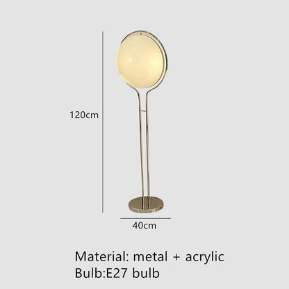 Italy Designer Led Floor Lamp White Ball 2.8 Stand Light for Living Room Hotel Led Chrome Metal Sofa Side Lounge Decoration Lamp