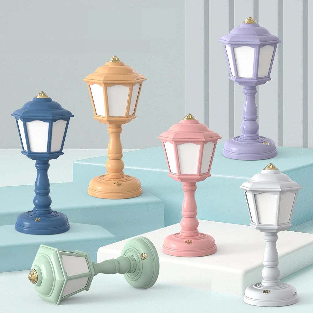 Mini Retro USB Rechargeable Night Light – Touch Candle Desk Lamp for Bedroom