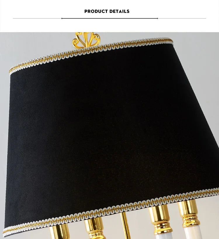 High Quality Luxury Fashion Black Crystal Table/Floor Lamp Bedroom Bedside Lamps Brief Modern Decoration Table Lamp