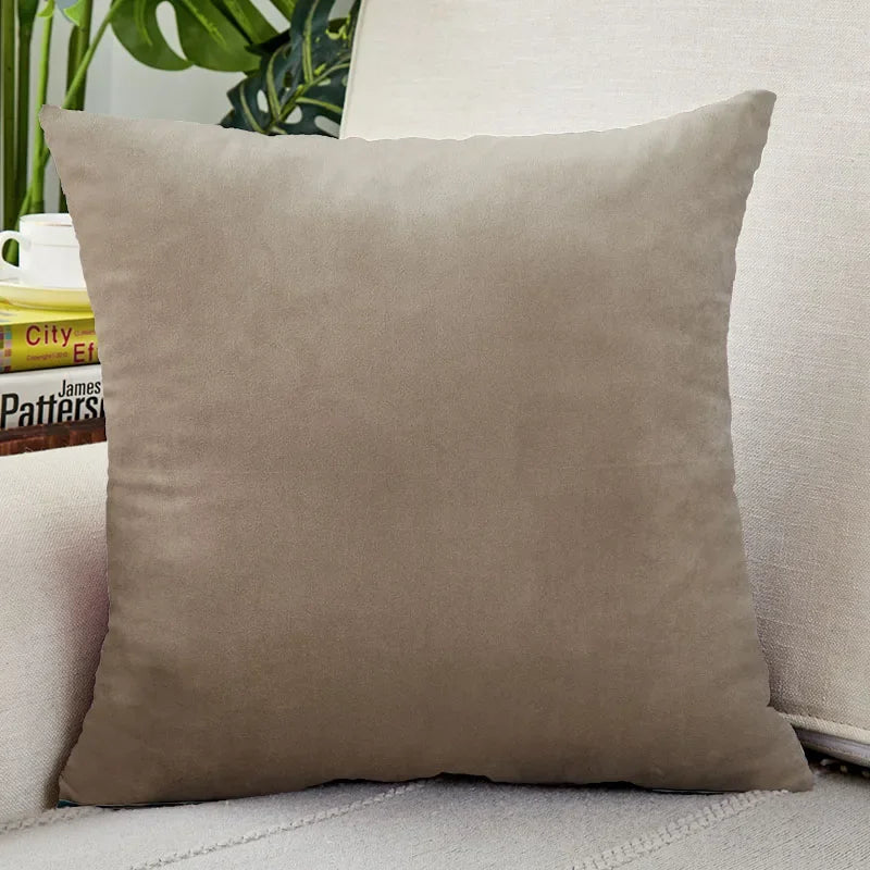Solid Velvet Cushion Cover
