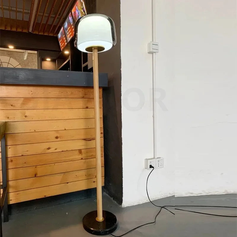 Modern Creative Glass Floor Lamp Simple Sofa Side Decorative Lighting Living Room Bedroom Bedside Lamp LED Reading Desk Light