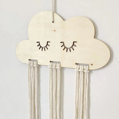 Solid Wood Clouds Model Jewelry Hairpin Bow Storage Tool