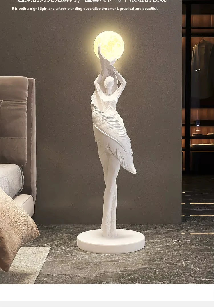 Modern Art Floor Lamp Home decoration Lights Living Room Bedroom Humanoid Atmosphere Lamps Couch High-End Sculpture LED Lighting