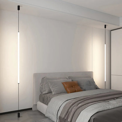 Italy Design Bedroom Bedside LED Floor Lamps Acrylic Sconces Long Line Light Modern Black Hotel Living Room LED Floor Light Home