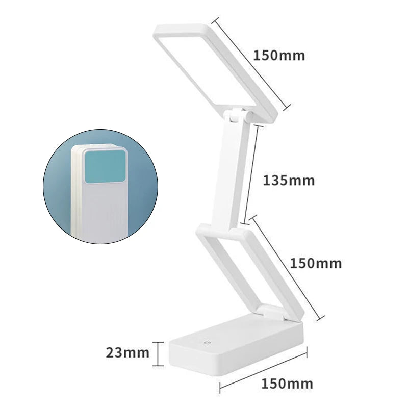 Folding LED Desk Lamp Rechargeable Battery Specific Eye Protector Dormitory Portable Large Table Lamp CapacityLed Night Lights