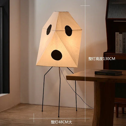 Akari-Style Rice Paper Floor Lamp – Japanese Designer Standing Light