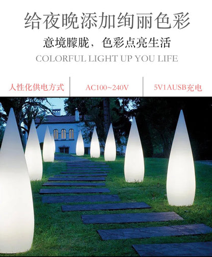Creative Outdoor Waterproof Landscape Floor Lamp Shopping Mall Hotel Courtyard Villa Park Decoration Atmosphere Water Drop Light