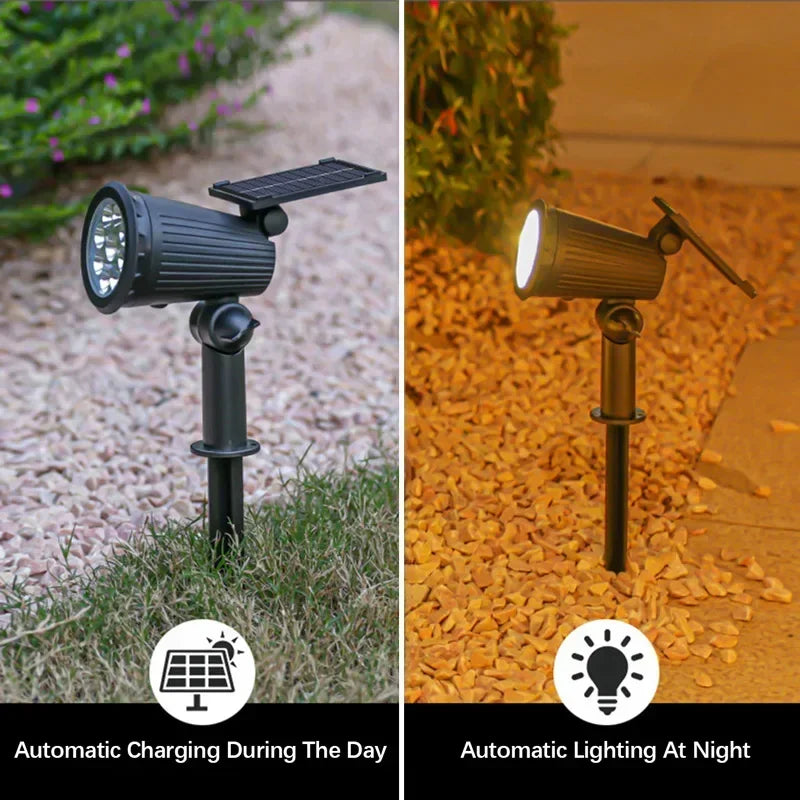 Solar In-Ground LED Spotlights (1–4 Pack) – IP65 Adjustable Landscape Lights