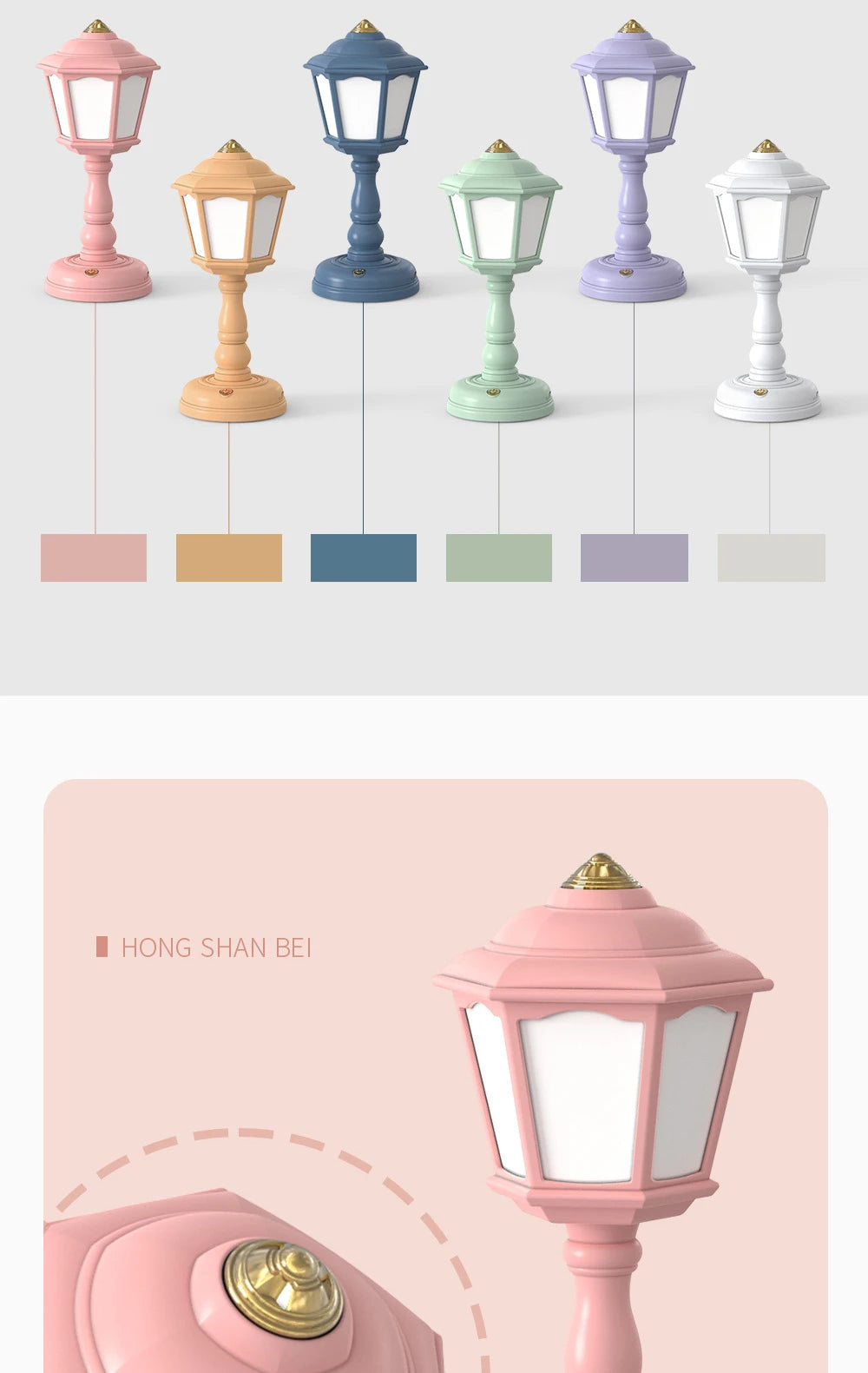Mini Retro USB Rechargeable Night Light – Touch Candle Desk Lamp for Bedroom