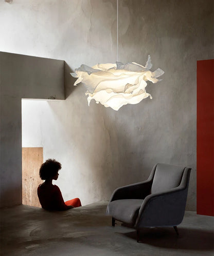 Minimalist Paper Pendant Chandelier – DIY LED Suspension Light for Bedroom & Living Room