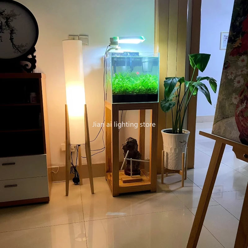 Japanese Wabi Sabi Style Zen Atmosphere Retro New Chinese Style Black Walnut Living Room Bedroom Designer Sofa Floor Lamp
