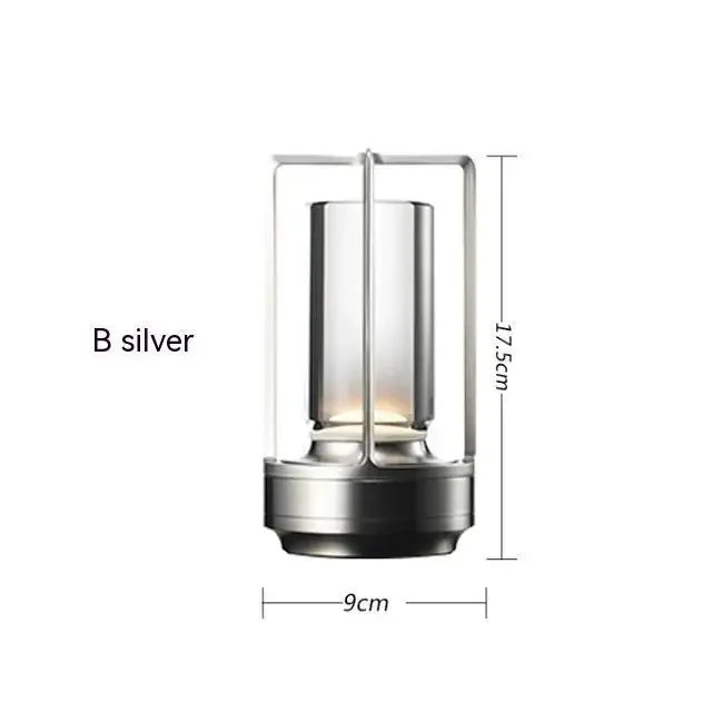 USB Rechargeable Aluminum Bar Table Lamp – Dimmable Touch Lamp