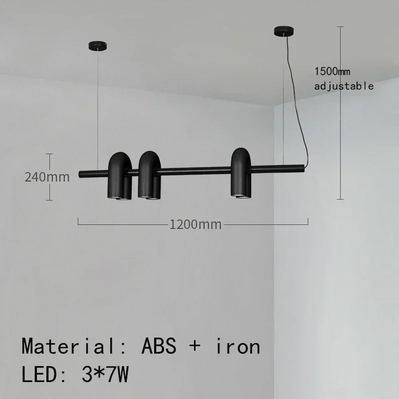 Nordic U-Shaped Art Chandelier – Designer LED Pendant Light for Living Room & Dining