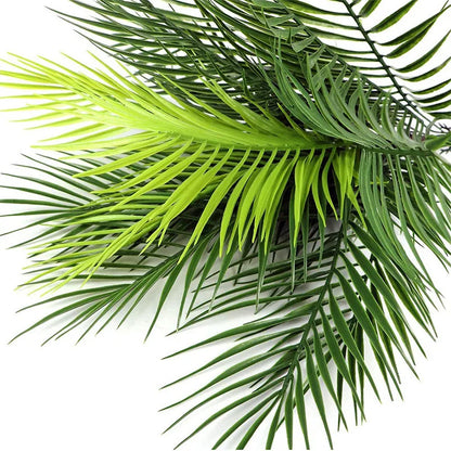 20.47in 9Leaves Artificial Tropical Plants Fake Palm Plant Branch Green Leaves for Home Garden Office Jungle Carnival Decoration