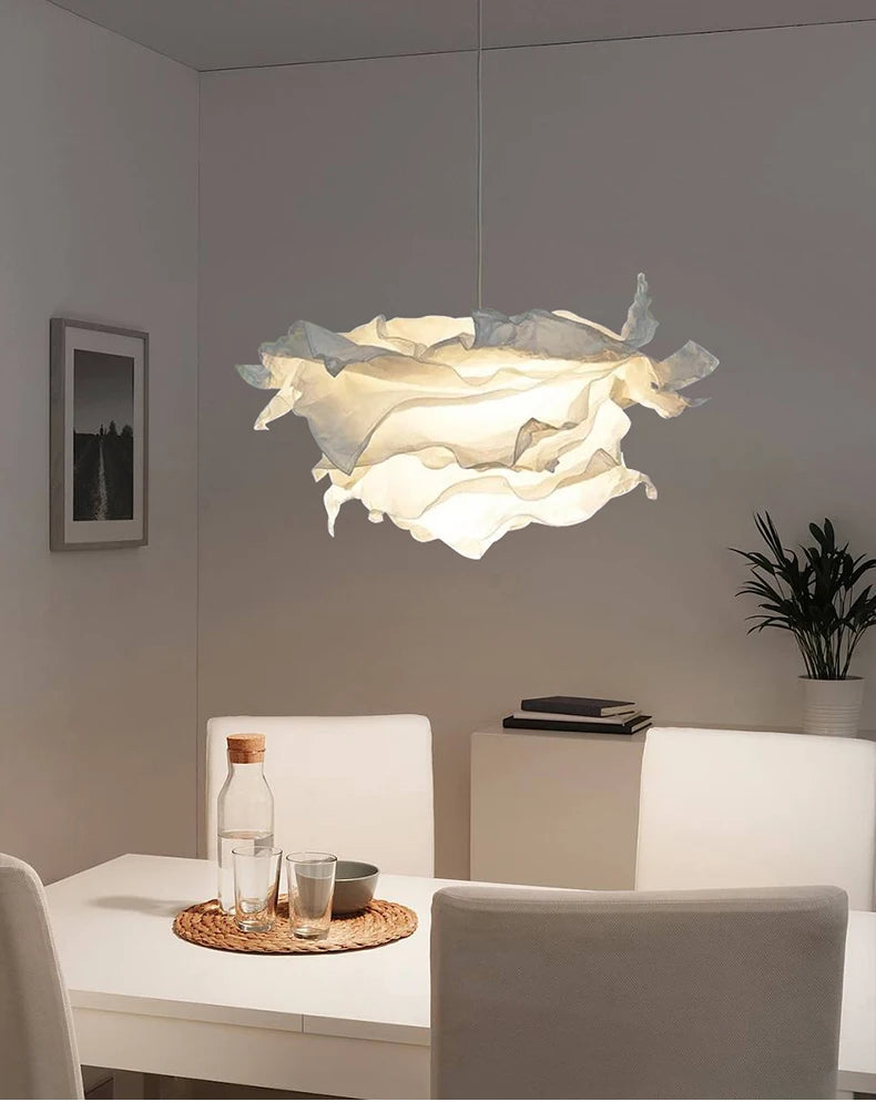 Minimalist Paper Pendant Chandelier – DIY LED Suspension Light for Bedroom & Living Room