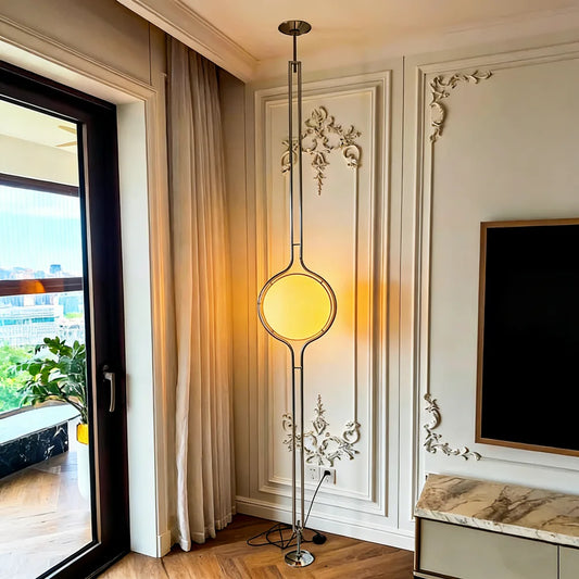 Italy Designer Led Floor Lamp White Ball 2.8 Stand Light for Living Room Hotel Led Chrome Metal Sofa Side Lounge Decoration Lamp