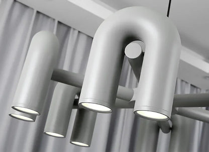 Nordic U-Shaped Art Chandelier – Designer LED Pendant Light for Living Room & Dining