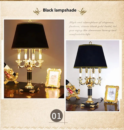 High Quality Luxury Fashion Black Crystal Table/Floor Lamp Bedroom Bedside Lamps Brief Modern Decoration Table Lamp