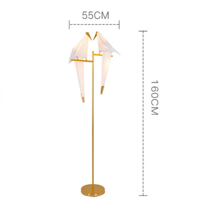 Perch Light Floor Lamp Led Designer gold Origami Bird Standing Lamps for Living Room creative Art Deco safaside corner Lamp