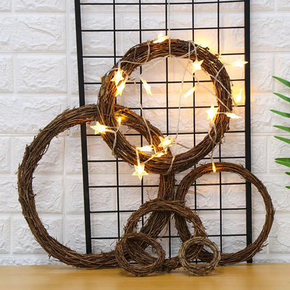 8-30CM Christmas Artificial Wreath Wicker Vine Ring Festival Rattan Garland Xmas Party  Decoration Garlands