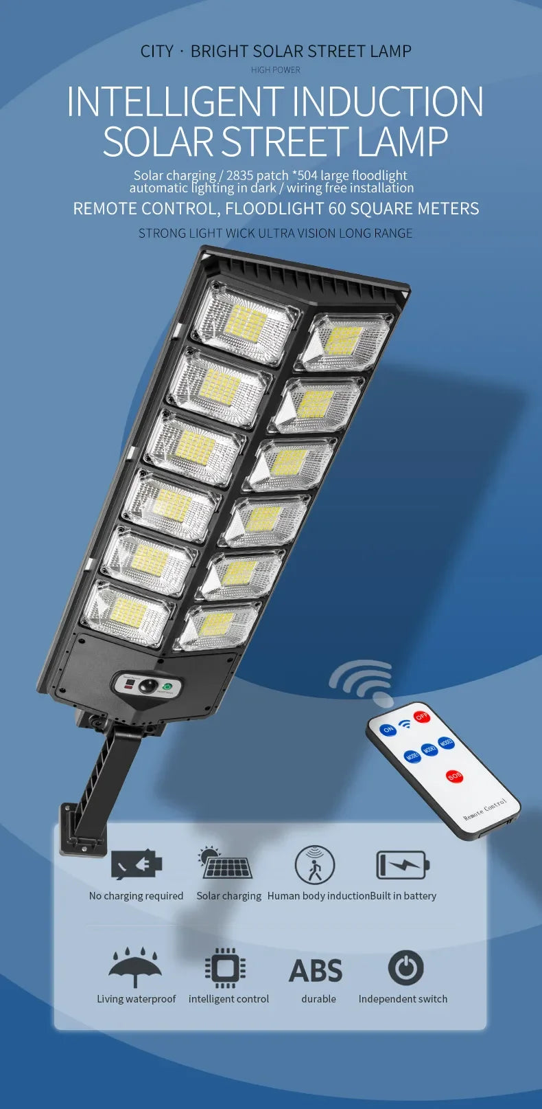 Super Bright Solar Motion Sensor Garage & Yard Light – Waterproof LED