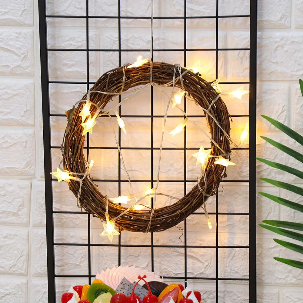 8-30CM Christmas Artificial Wreath Wicker Vine Ring Festival Rattan Garland Xmas Party  Decoration Garlands