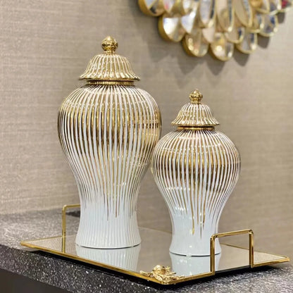 European Ceramic Jar Vase