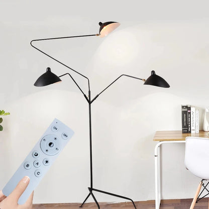 Serge Mouille 3-arm Floor lamp Designer Tripod LED Lamp Adjustable Spider Standing Lamp Loft master bedroom decor reading light