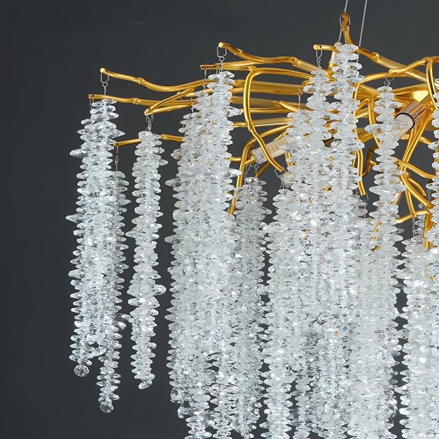 Gold Crystal Ring Chandelier