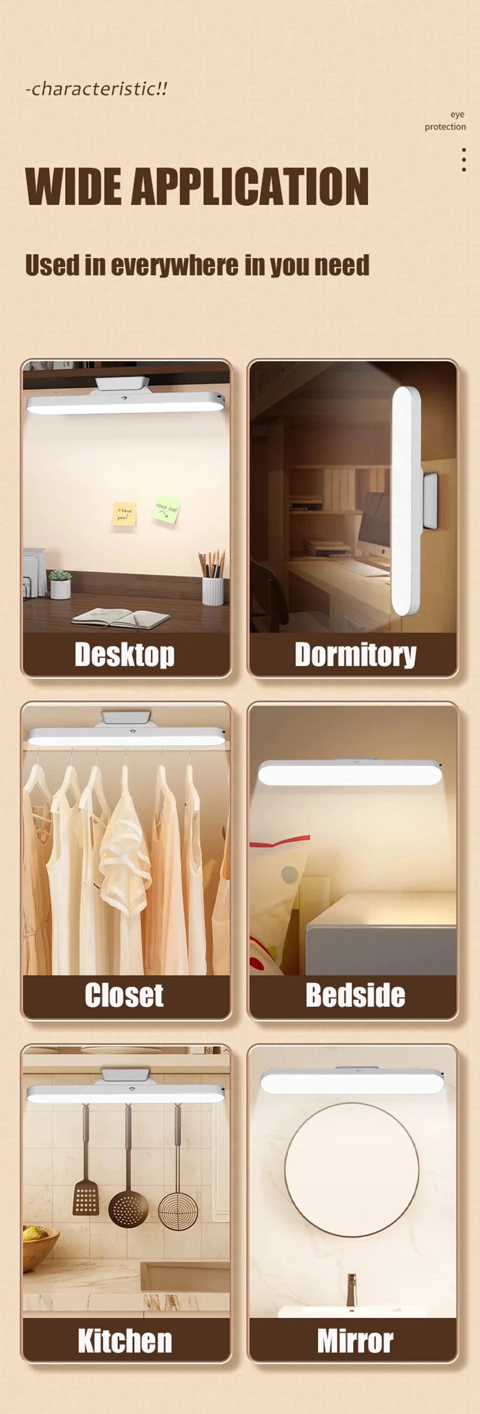 LED Magnetic Eye Protection Remote Reading Switch Desk Lamp Three-speed Stepless Dimming USB Rechargeable Student Learning Lamp