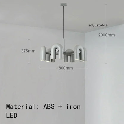 Nordic U-Shaped Art Chandelier – Designer LED Pendant Light for Living Room & Dining