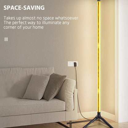 RGB LED Floor Lamp Remote APP Control Music Sync Corner Mood Lighting Smart Modern Mood Standing Lights for Bedroom Living Room
