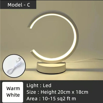 20cm LED Ring Table Lamp – Dimmable Round Night Light