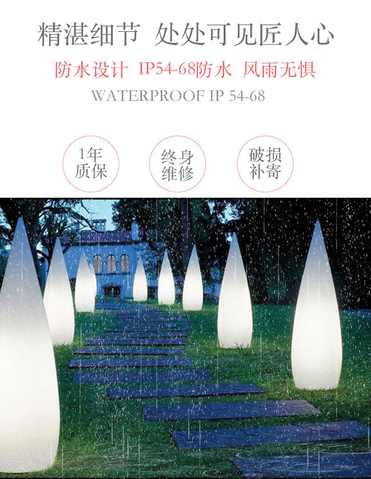 Creative Outdoor Waterproof Landscape Floor Lamp Shopping Mall Hotel Courtyard Villa Park Decoration Atmosphere Water Drop Light