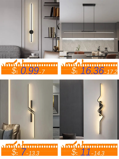 Modern Linear Pendant Light – Long Chandelier for Dining Room & Kitchen